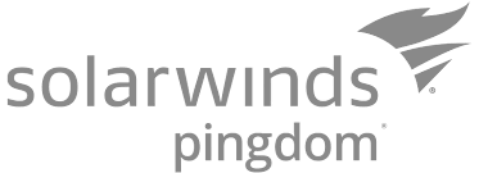 Pingdom from Solar Winds logo in gray color